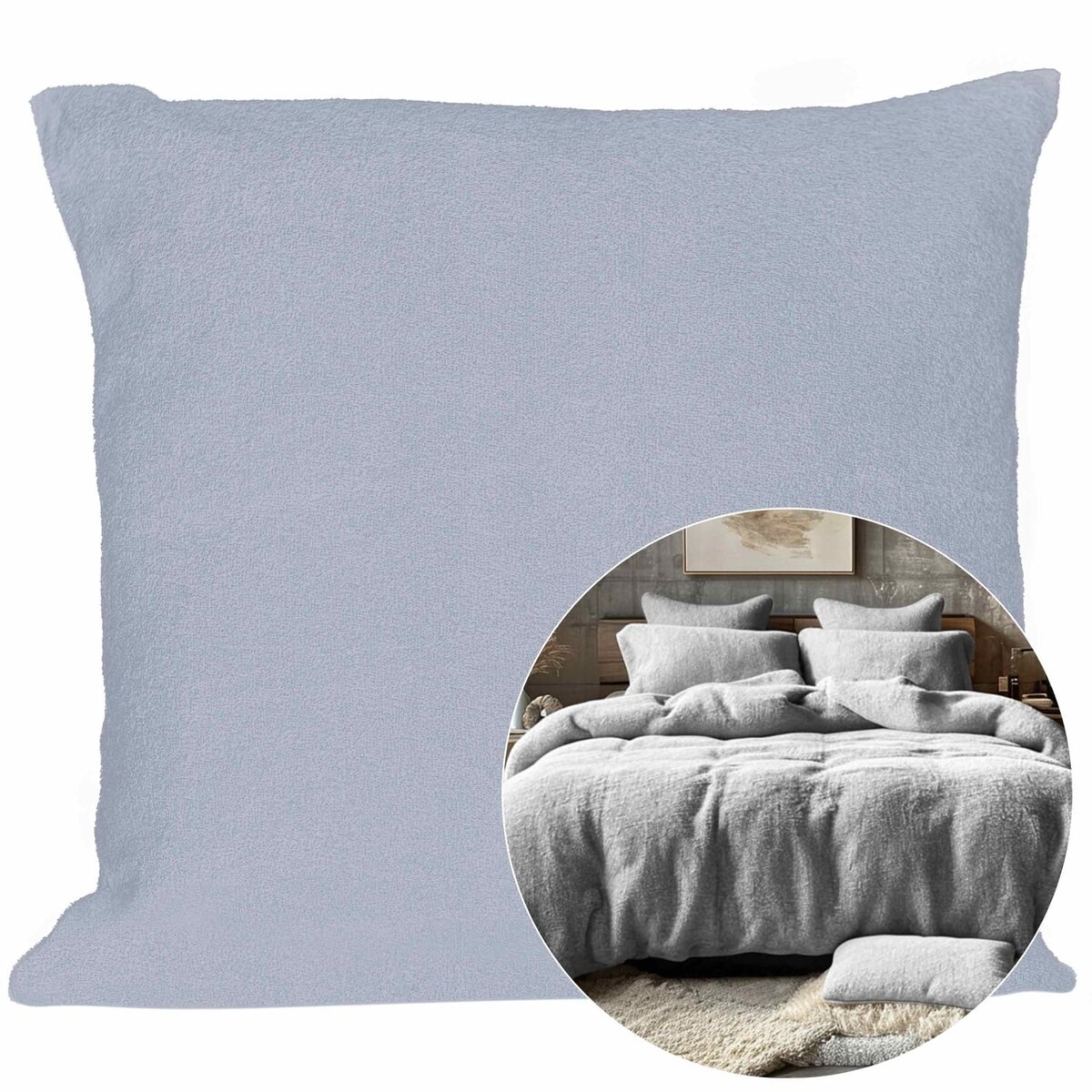 Poszewka frotte 40x40 kolor popiel