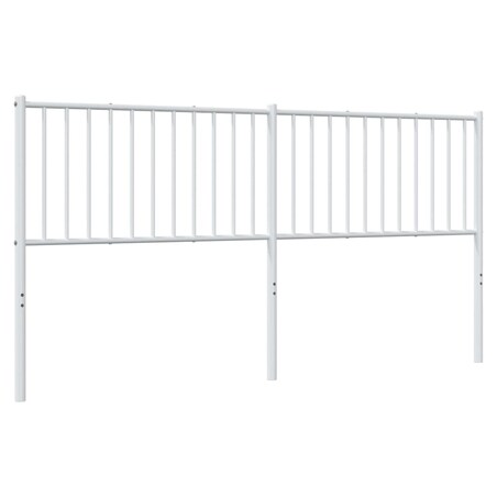 vidaXL Metalowe wezgłowie, białe, 180 cm