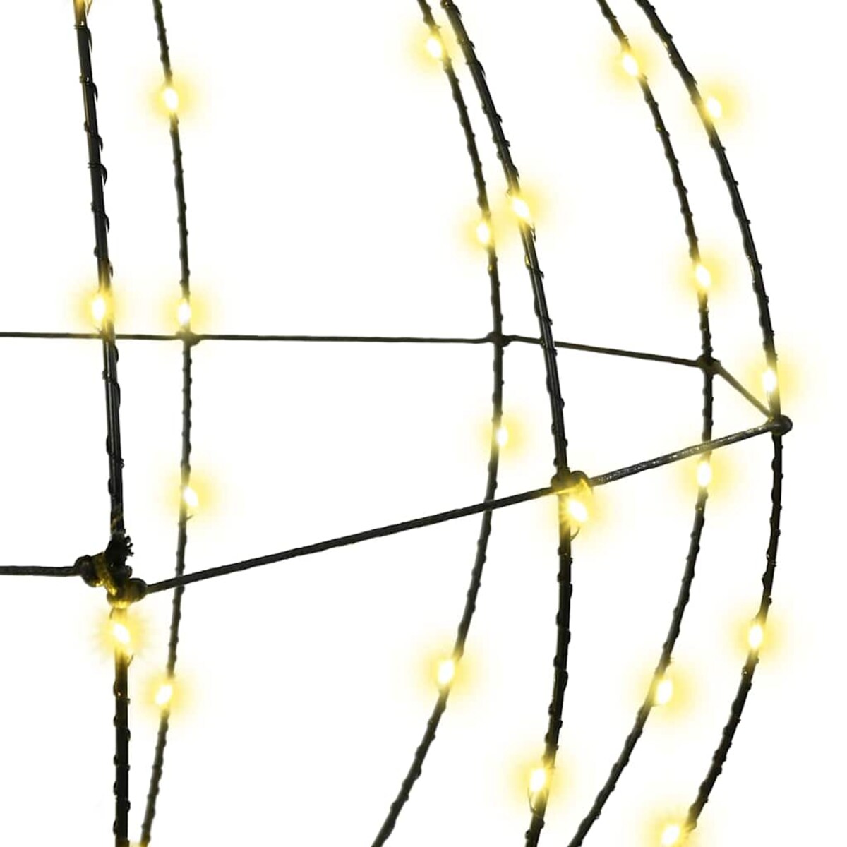 vidaXL Piłka z 160 diodami LED Ciepła biel 50 cm Metal