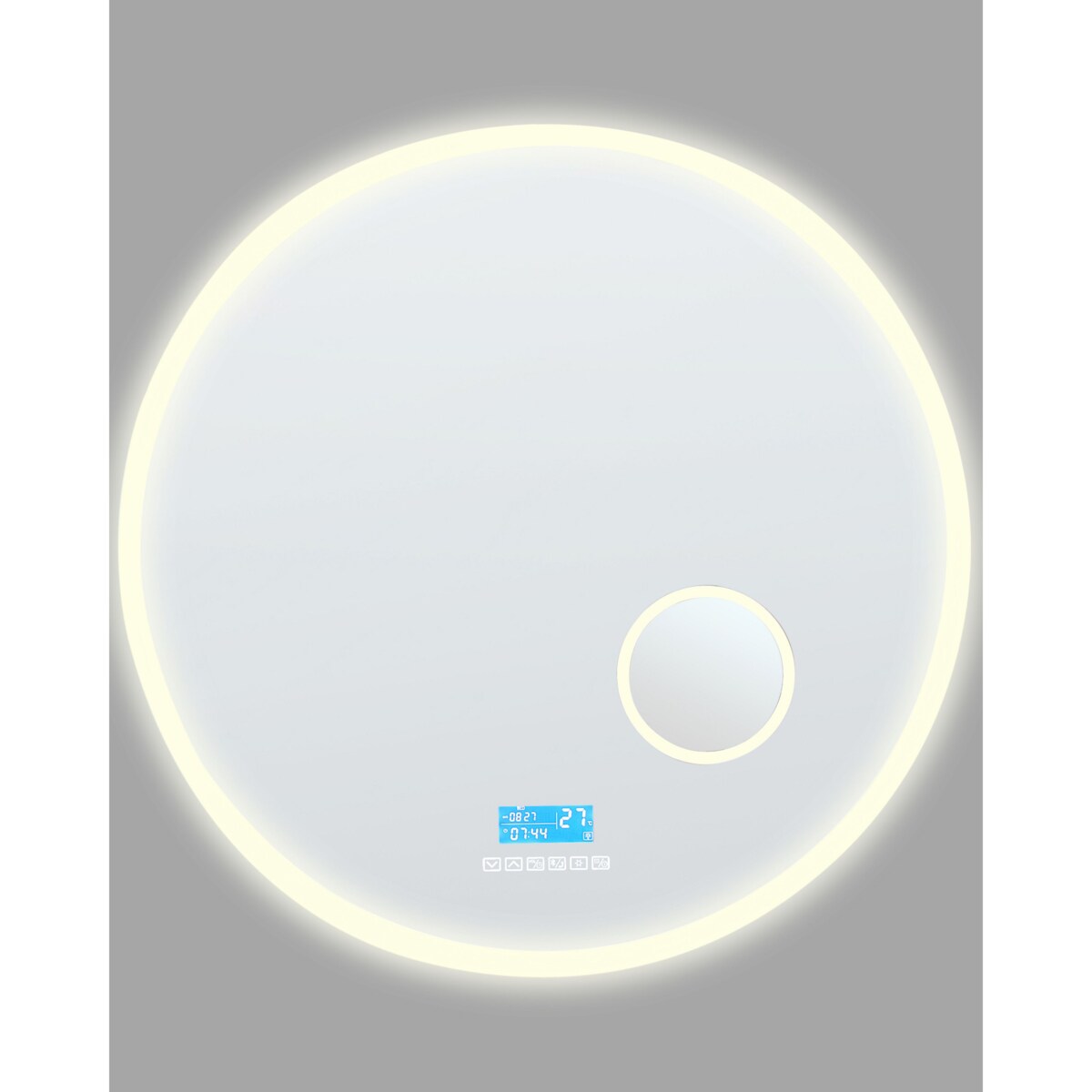 Lustro ścienne LED z głośnikiem Bluetooth 80 cm srebrne FIXIN