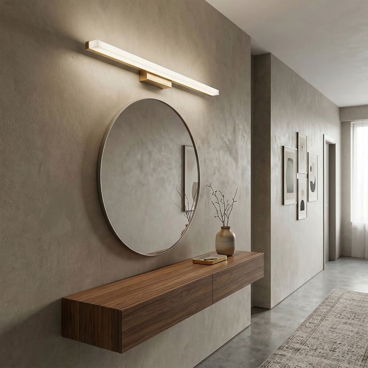 Kinkiet App1853-1W 80Cm Led Złoty Szczotkowany, Metal, Tworzywo Sztuczne
