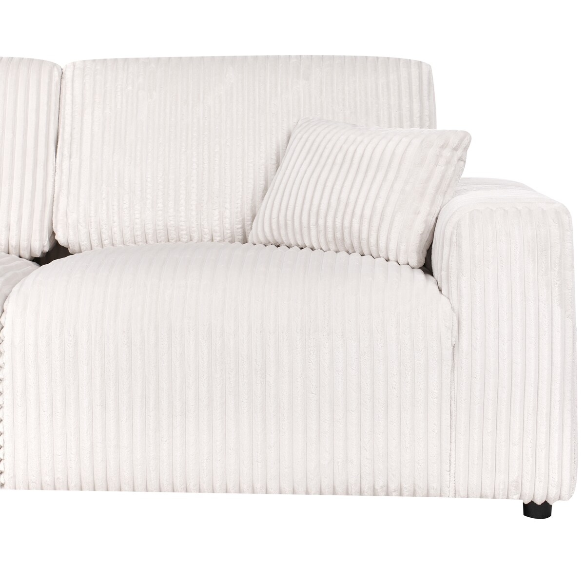 dla 3 osób SANDORA Sztruks Złamana biel