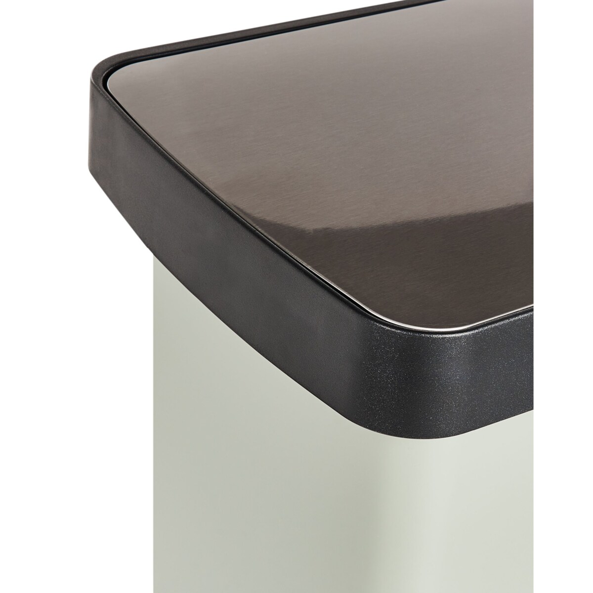 Kosz na śmieci z pedałem dwukomorowy 60 L ECOSORT Metal Jasnozielony