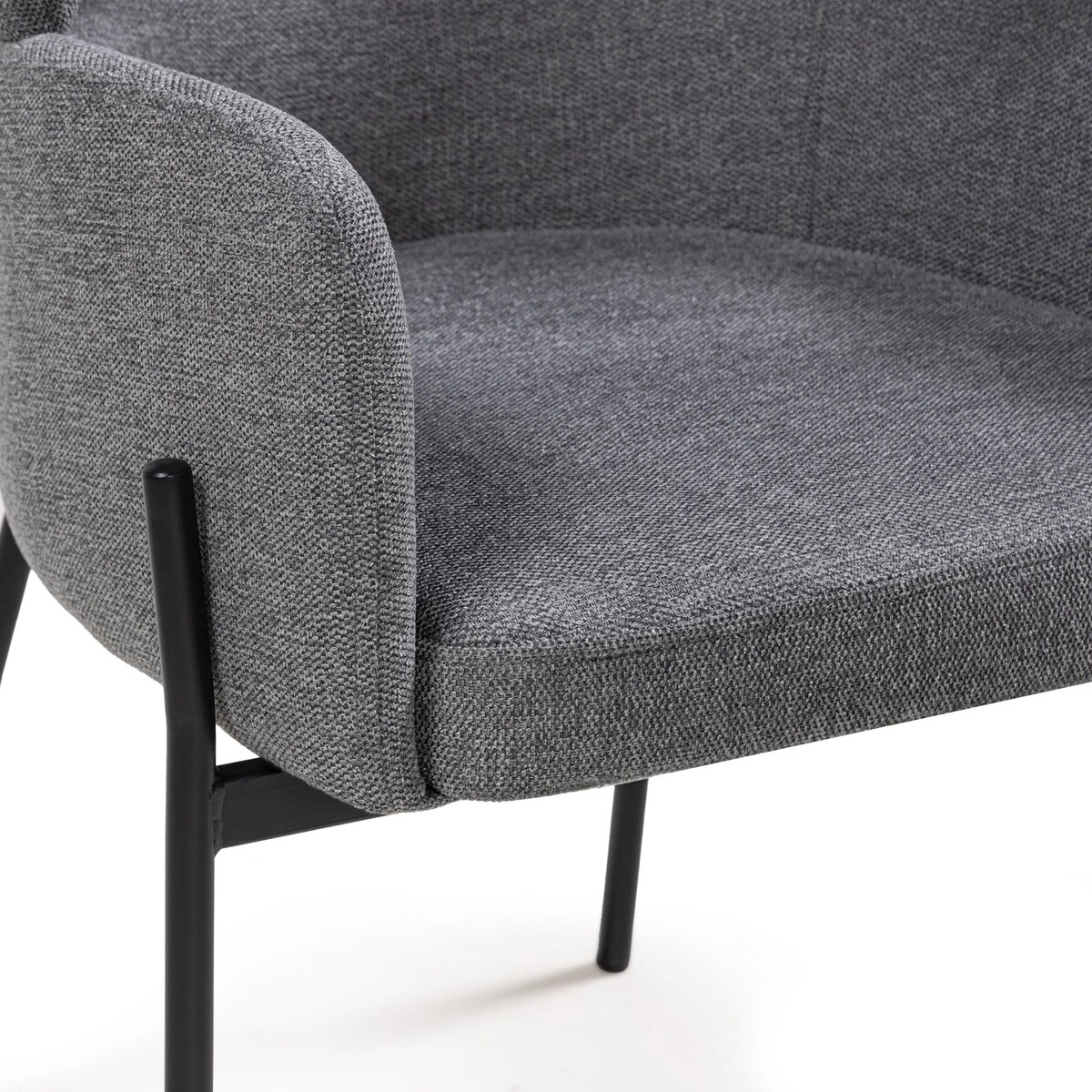 Krzesło z podłokietnikami szare Granada, kpl. 2 szt.