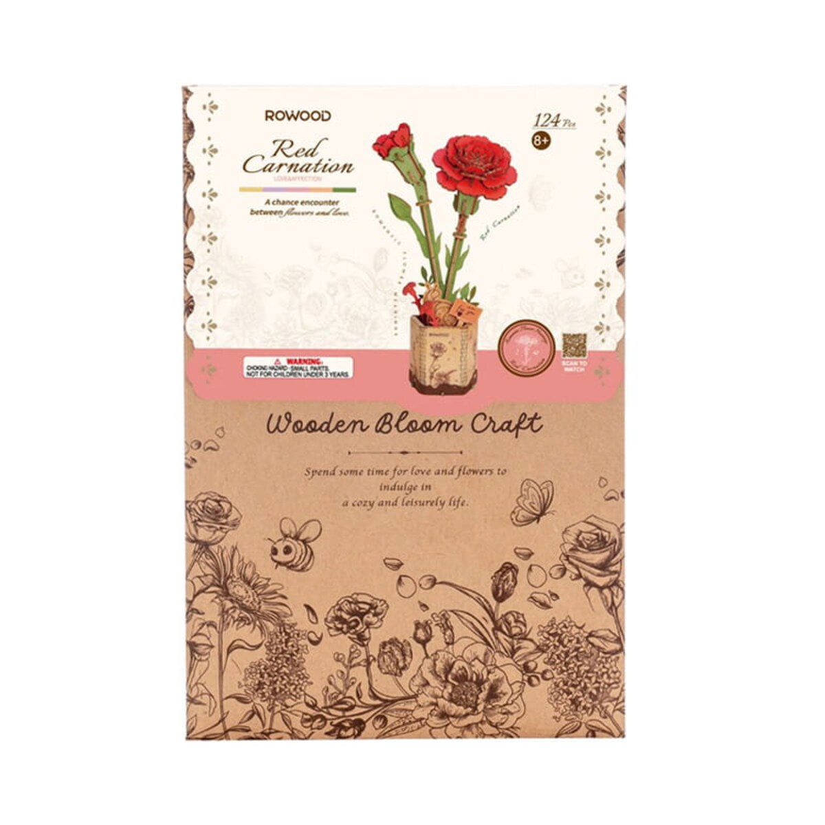 Czerwony goździk DIY - kwiaty Robotime