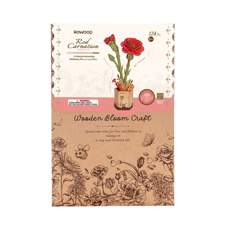 Czerwony goździk DIY - kwiaty Robotime