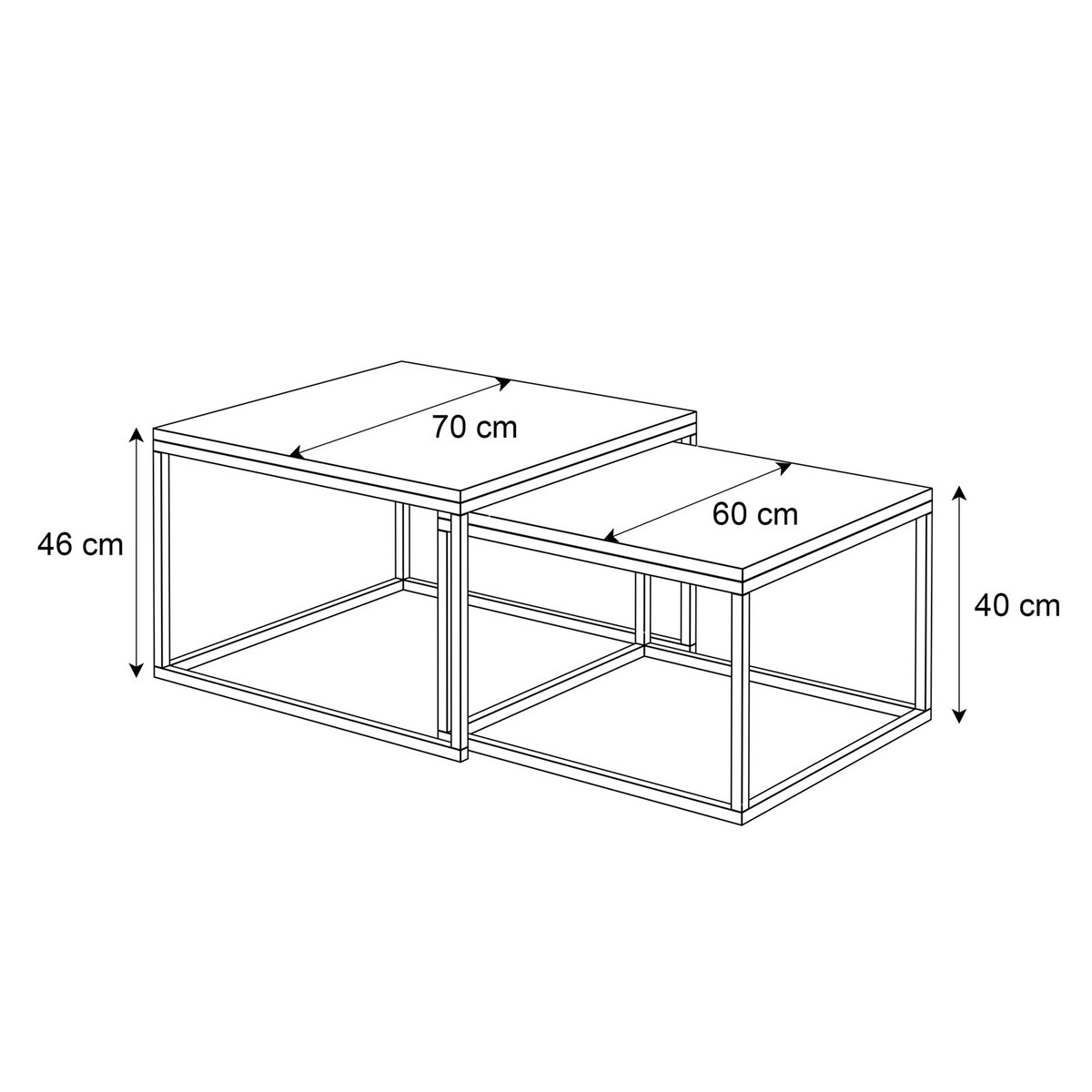 Stolik YOSHI 2w1 kaszmir czarne szkło
