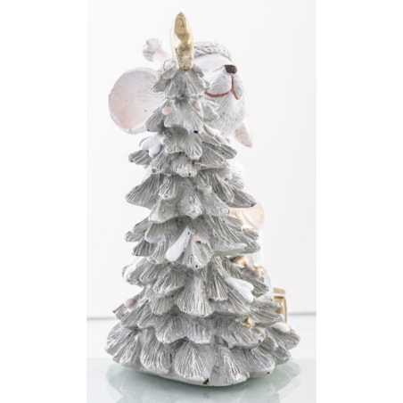 Figurka MYSZKA z choinką 11x9x16 cm EGER