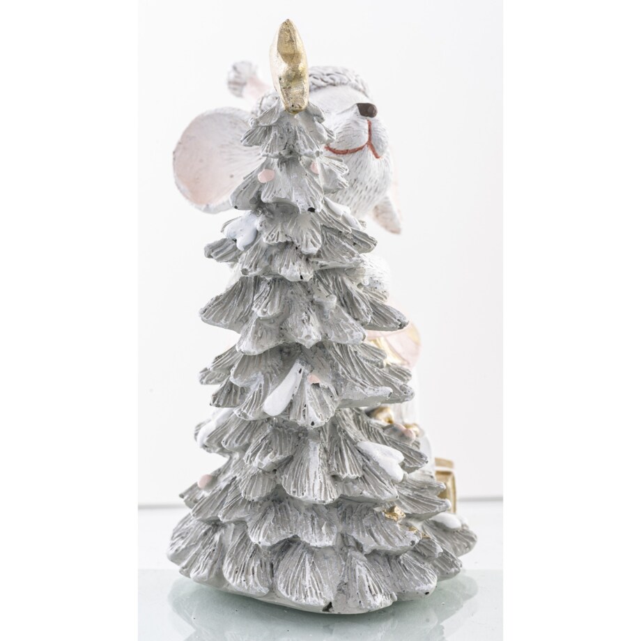 Figurka MYSZKA z choinką 11x9x16 cm EGER