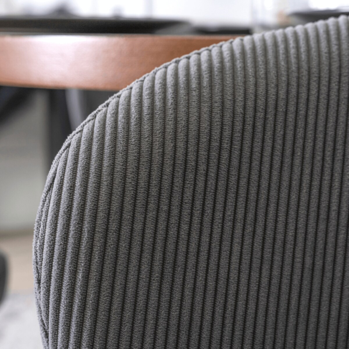 Krzesło Tapicerowane HAILEY Popiel Do Salonu Kuchni Sztruks