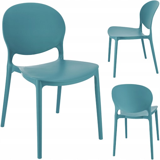 Krzesło ogrodowe plastikowe JUSTIN marine