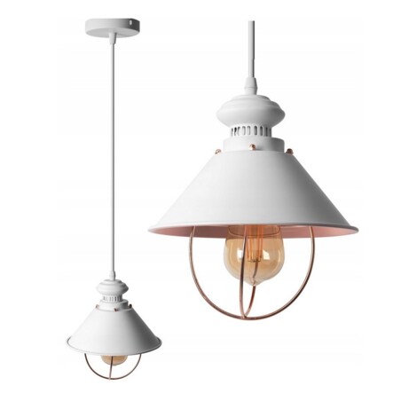 Lampa Sufitowa Wisząca Loft Linz White Biała