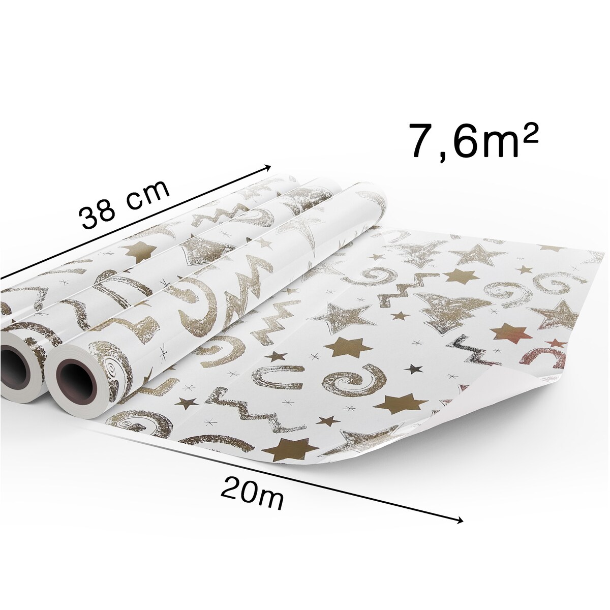 Papier prezentowy do pakowania prezentów 20 METRÓW MEGAROLKA Świąteczny Do Paczek Szwedzka Jakość