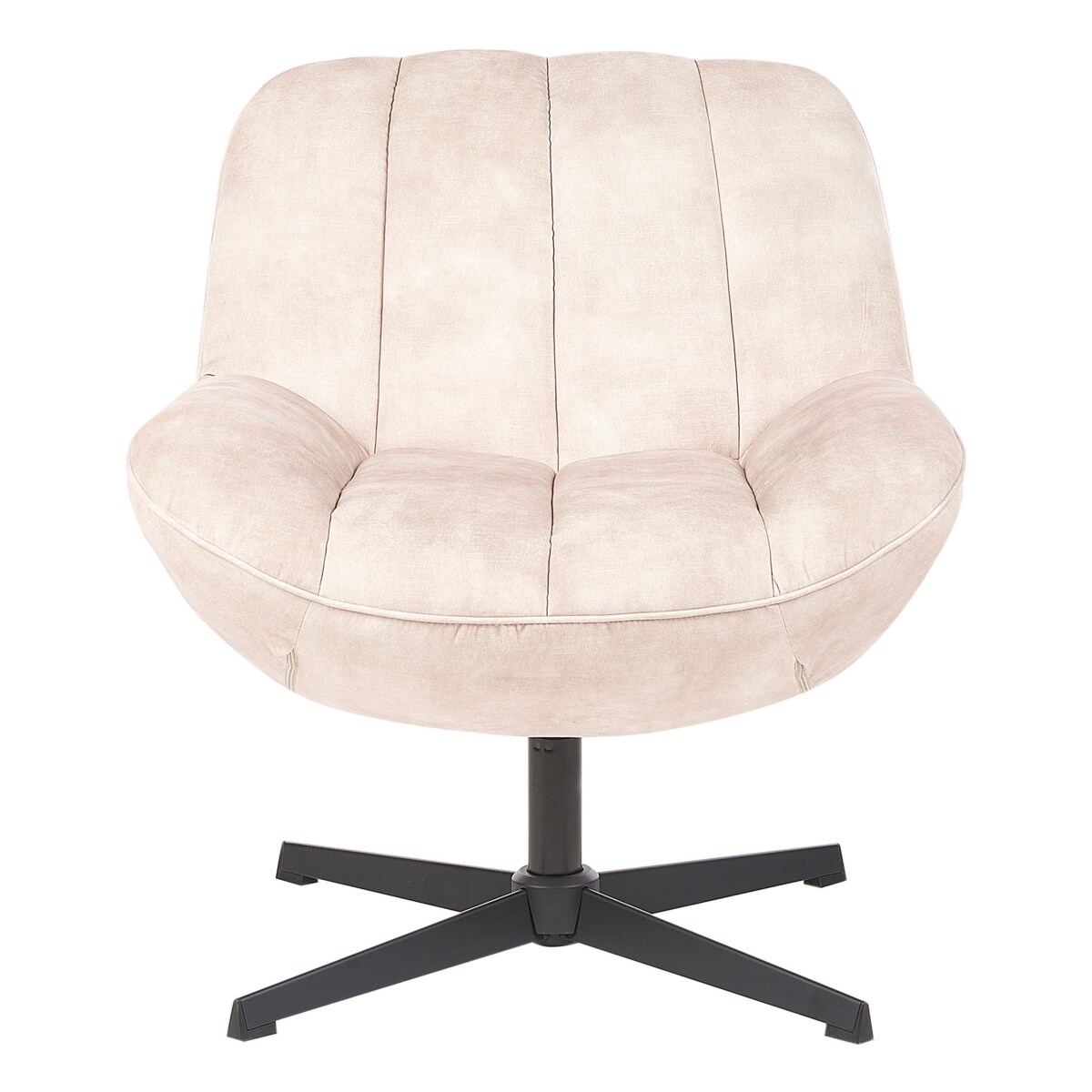 Krzesło z podnóżkiem Beżowy LIA