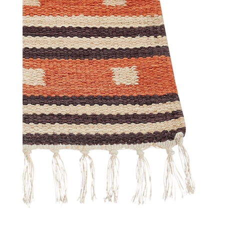 Dywan bawełniany kilim 80 x 300 cm pomarańczowy GAVAR