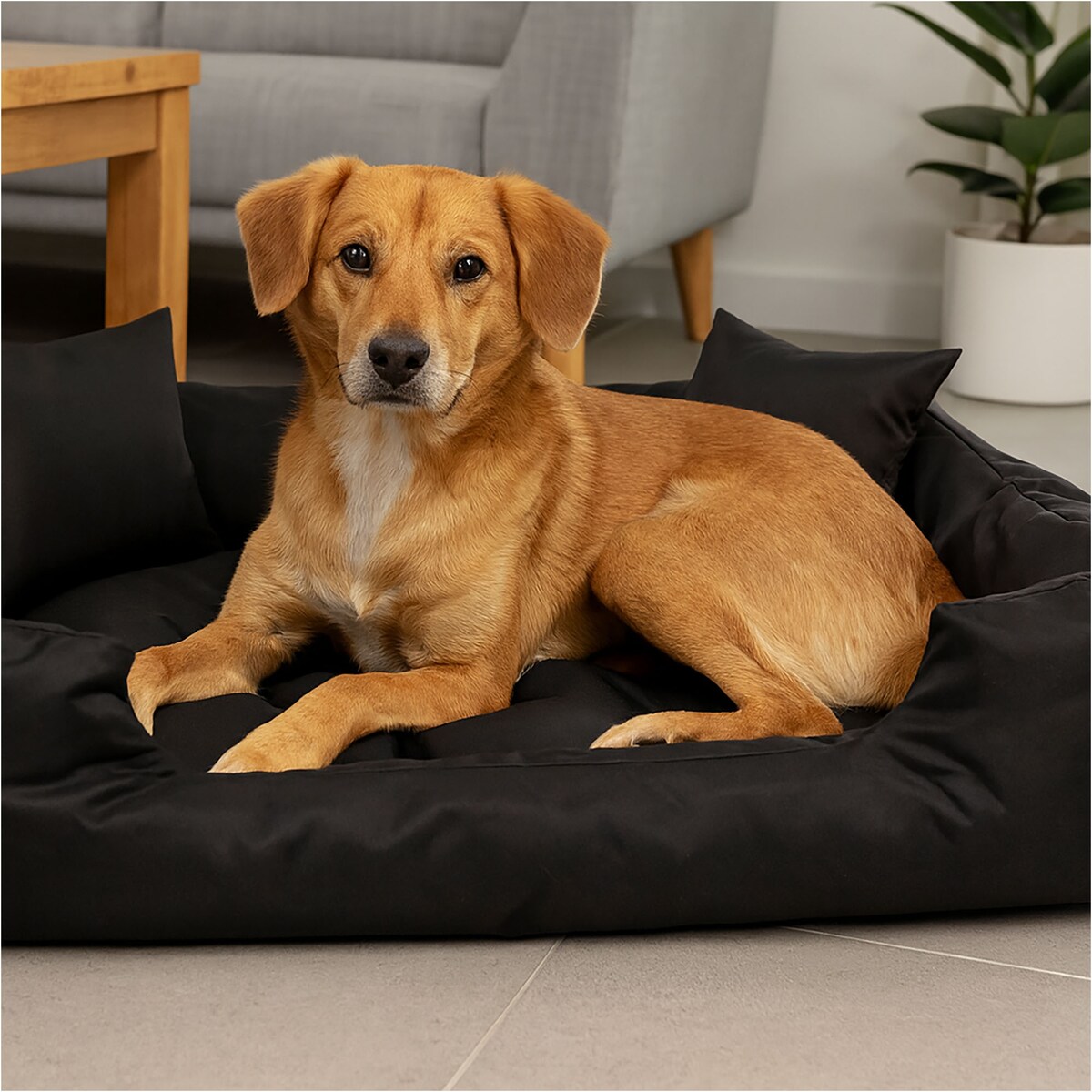 Legowisko Dla Psa Wodoodporne Posłanie Kanapa Sofa 55X45 Cm Czarne