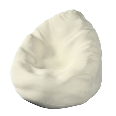 Worek do siedzenia Bowli, śmietankowa biel, Ø50 x 85 cm, Posh Velvet