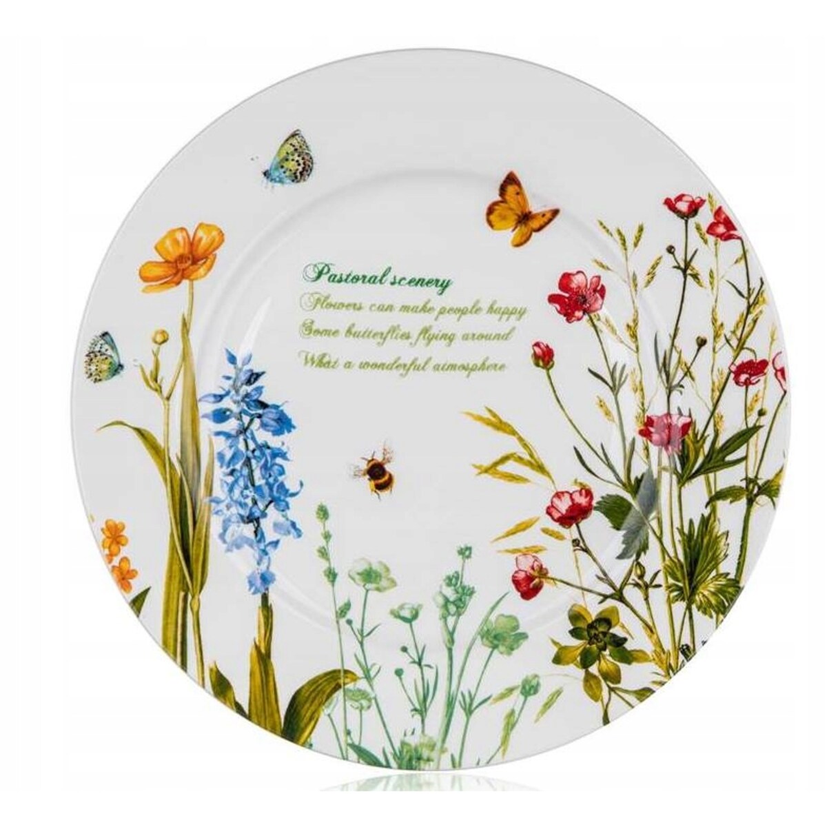 TALERZE DESEROWE 6x 19 cm KWIATY banquet na ciasta desery święta prezenty