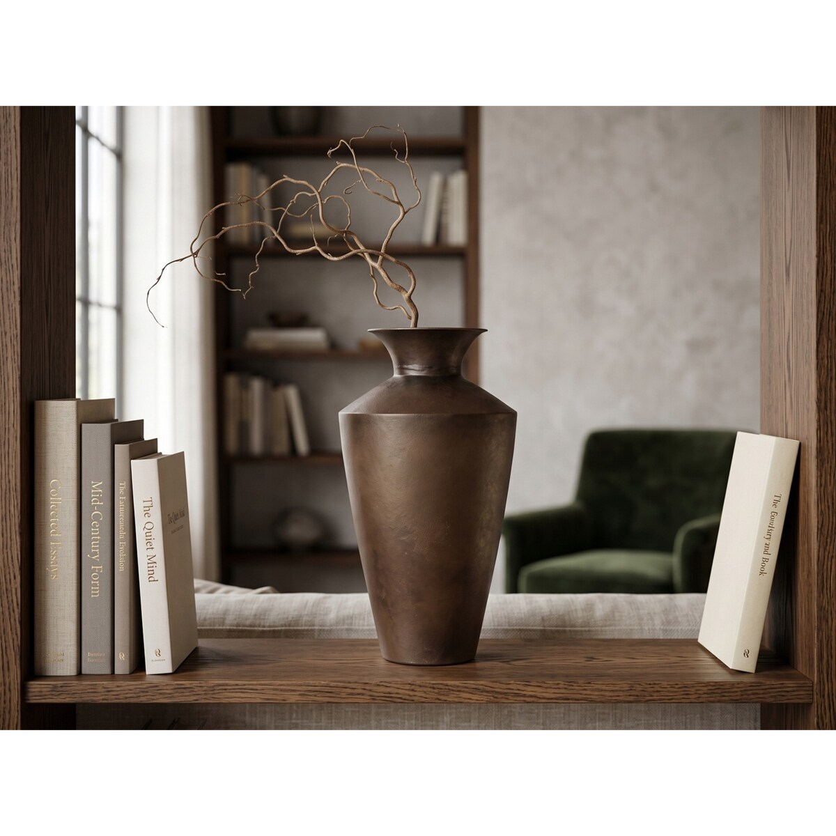 WAZON WYSOKI BUTELKA LOFT 30cm NA KWIATY BUKIET TULIPANY DO SALONU DOMU