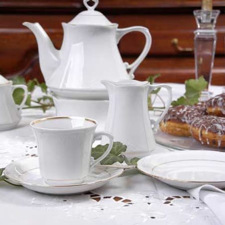 Zestaw obiadowo-kawowy dla 12 osób 110 el. Kamelia Złota Linia B014