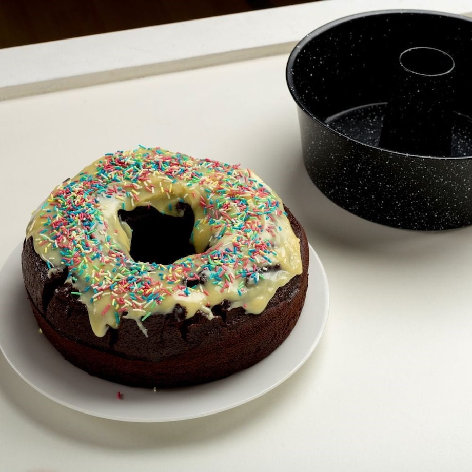 Forma Foremka do Babki Ciasta Granitowa z Kominem Nature 25 cm Kominowa