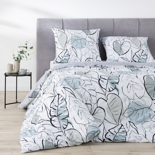 Komplet pościeli bawełnianej Monstera Leaves 220x200cm, 220 x 200 cm