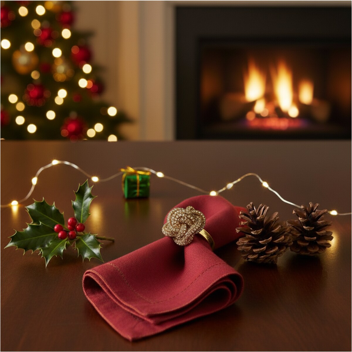 Obrączki Na Serwetki Klamry Pierścienie Do Serwetek Zestaw 4 Szt Wzór Supełek