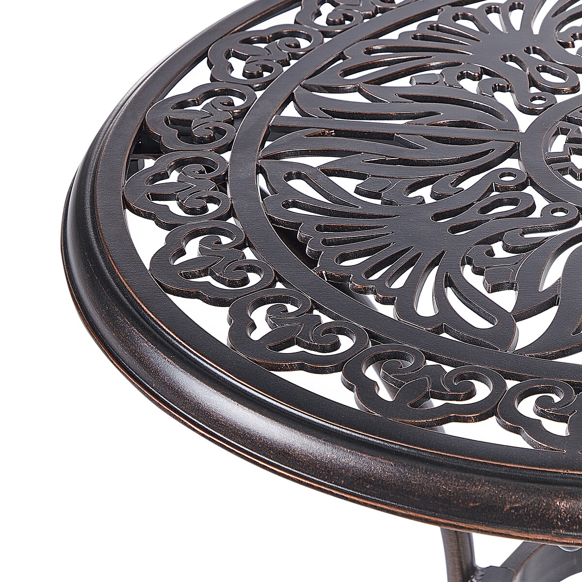 Stolik bistro ANDALO 68 cm 68 cm Metal Brązowy