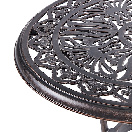 Stolik bistro ANDALO 68 cm 68 cm Metal Brązowy