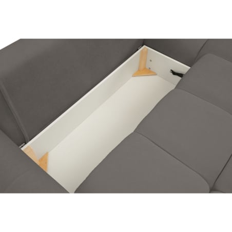 Narożnik z funkcją spania do salonu BOSE, prawostronny, szary