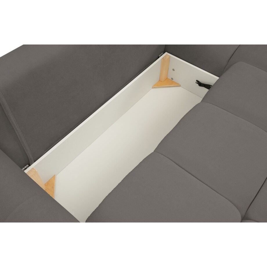 Narożnik z funkcją spania do salonu BOSE, prawostronny, szary