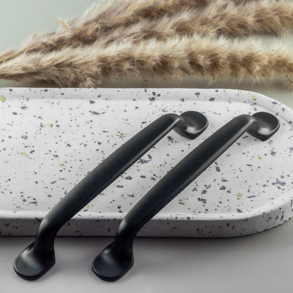 10x Uchwyt meblowy elegancki czarny 128 mm zestaw do mebli 10 szt