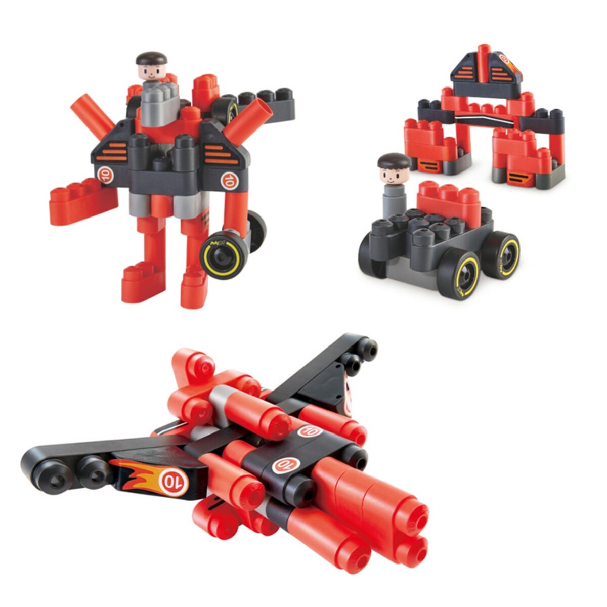 Miękkie Klocki Konstrukcyjne Samochód Wyścigowy 31 el. 2+ PolyM