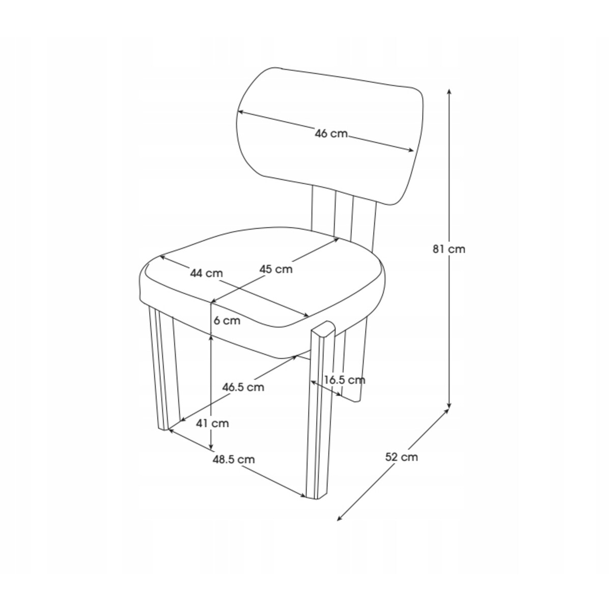ZESTAW 2 SZTUK Krzesła LUNAR Biało-Czarne Tapicerowane Nowoczesne Loft