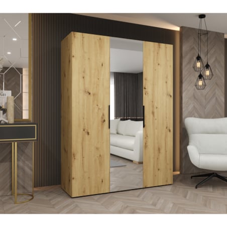 Szafa uchylna otwierana MARBELLA 2 150 wys. 202 cm Artisan + u. Czarny