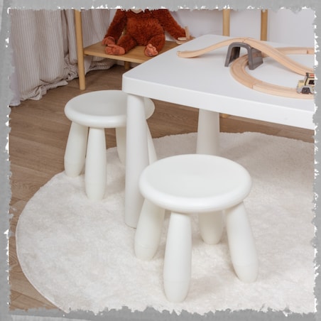 Stolik dla dzieci biały plastikowy do pokoju dziecka dziecięcy