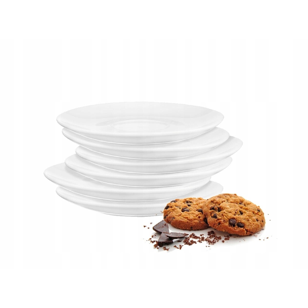 Spodek pod Filiżankę 15,5 Talerzyk Deserowy Uniwersalny 1Sz Biały Cermiczny