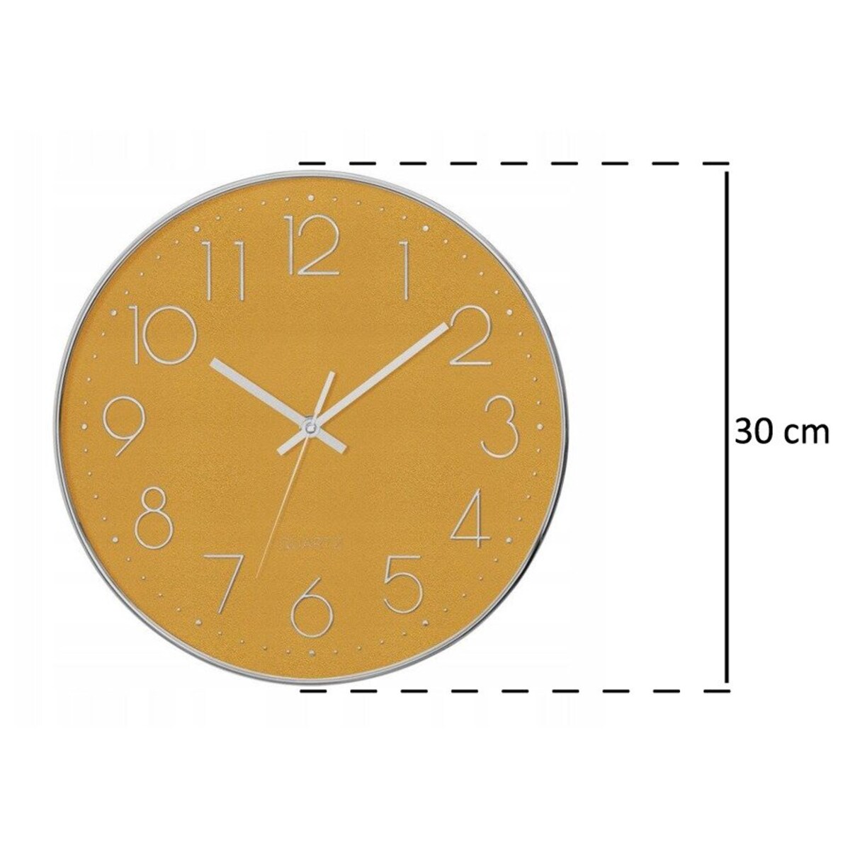 Cichy zegar ścienny do sypialni, zegar z cichym mechanizmem, Ø 30 cm