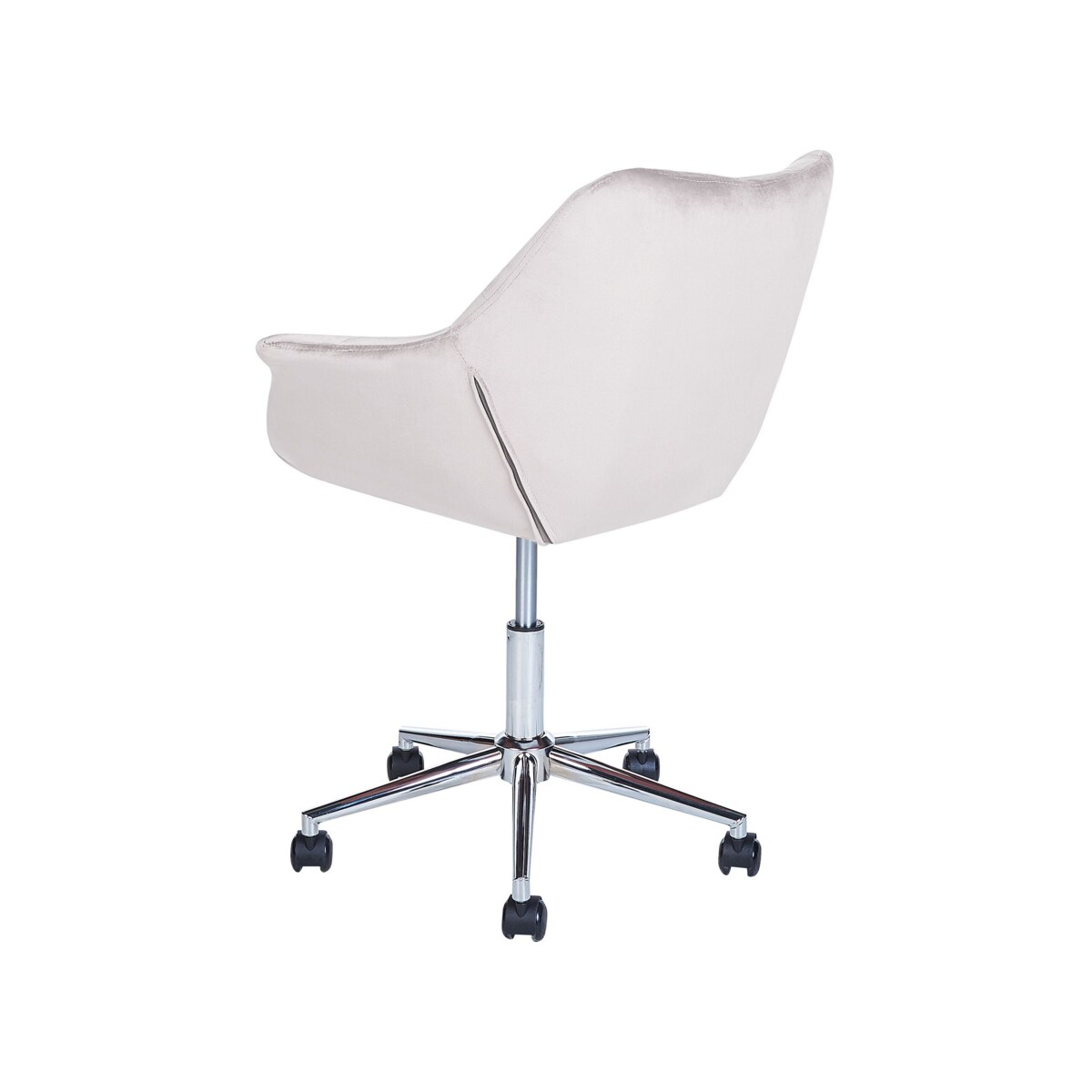 Krzesło biurowe regulowane welurowe szare LABELLE