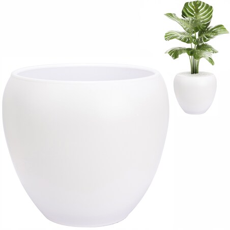 DONICZKA CERAMICZNA DUŻA 27cm biała do palmy domu salonu na balkon taras