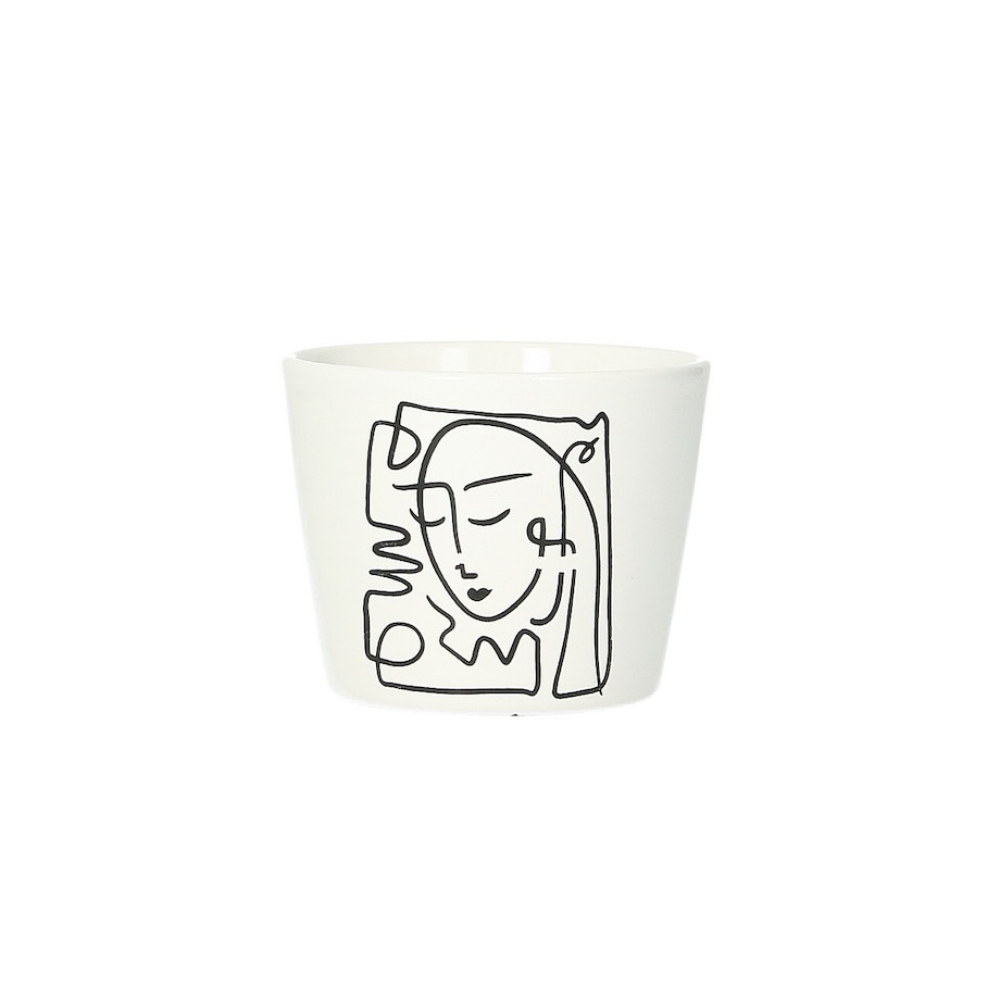 Osłona na doniczkę Face II 8cm, ⌀10 x 8 cm