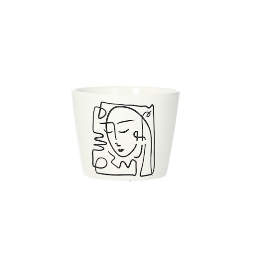 Osłona na doniczkę Face II 8cm, ⌀10 x 8 cm