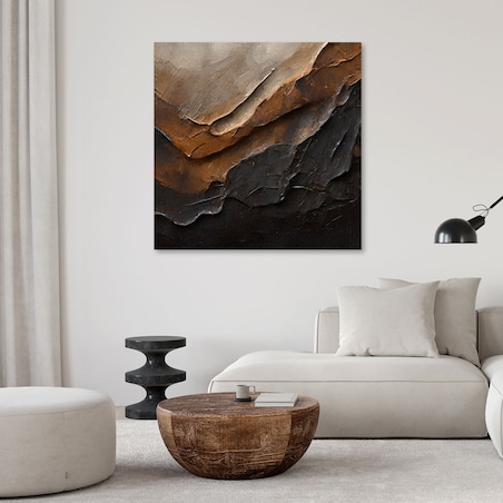 Obraz, Abstrakcja tekstura brązowa 3D