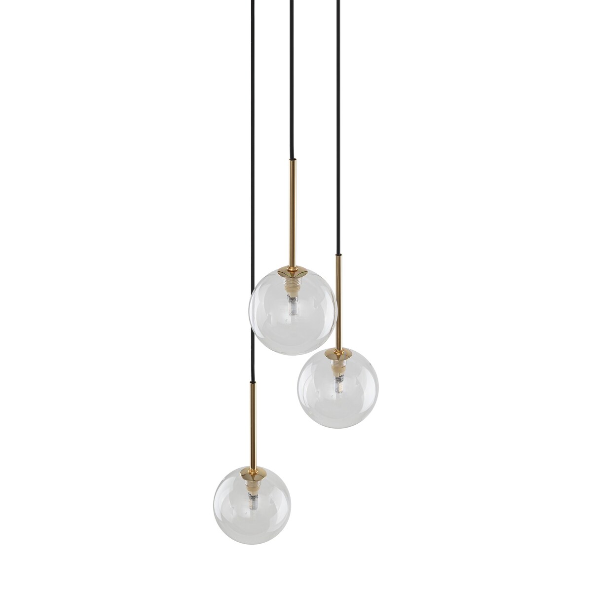 Lampa wisząca TK Lighting NILOS 5942 czarno-złota 3xG9 regulowana do salonu i jadalni