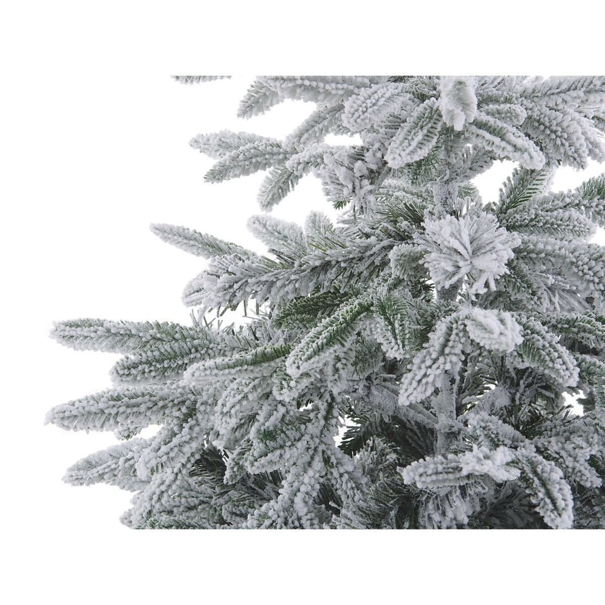 Ośnieżona sztuczna choinka 120 cm biała BASSIE
