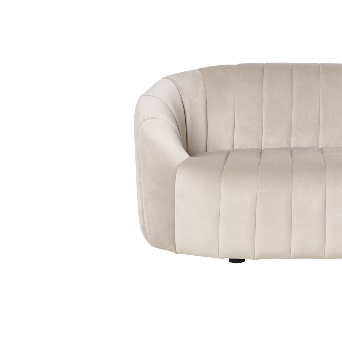 Sofa 2-osobowa welurowa beżowa MALUNG