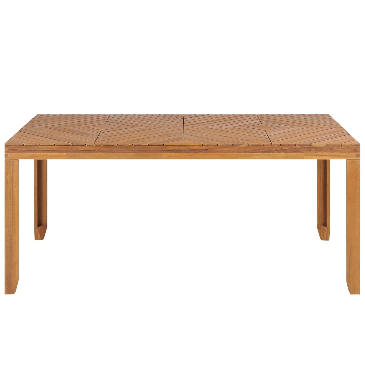 Zestaw ogrodowy drewniany stół i 6 krzeseł jasny BARATTI