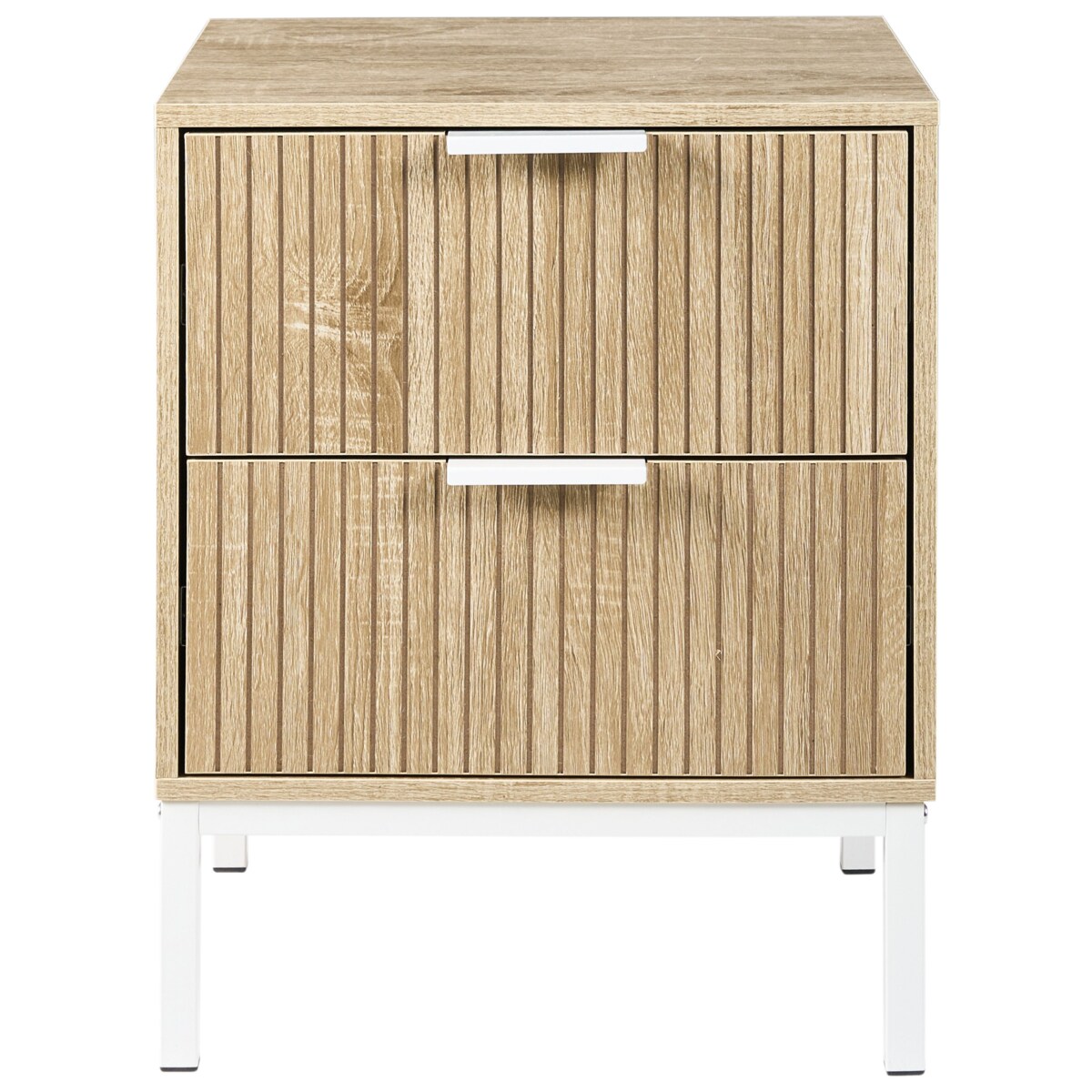 Szafka nocna 2 szuflady ROYALLA Jasnobrązowy