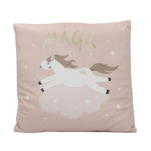 Poduszka dekoracyjna z jednorożcem, 40 x 40 cm