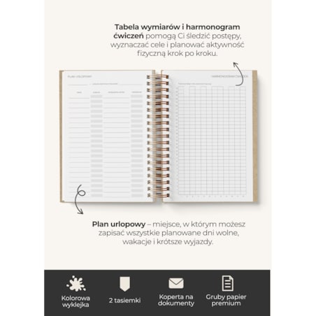 Planner Tygodniowy 2026 na spirali – Amaranth